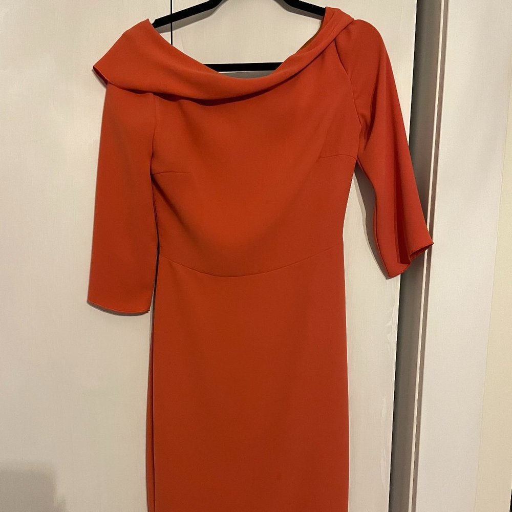 Stunning Burnt Orange Rachel Roy Off Shoulder Dress
